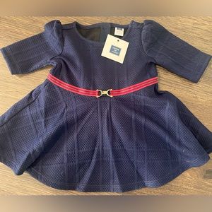 Infant NWT Janie and Jack quilted jacquard dress